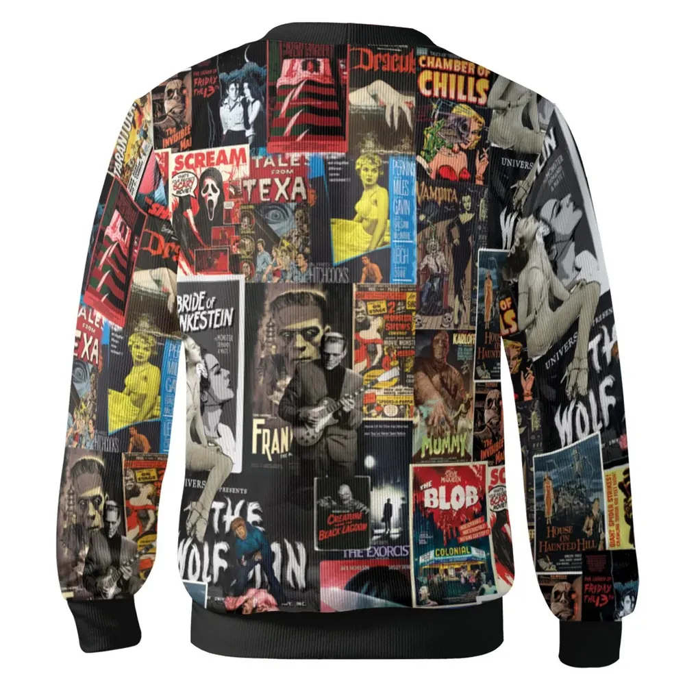 Classic Horror Movie Posters Monster Universal Scream Ghostface The Thing Cardigan - 3