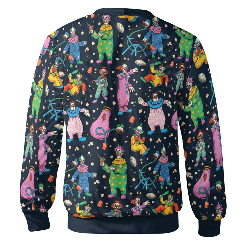 Clowns Popcorn Killer Klowns from Outer Space Pattern Cardigan - 3