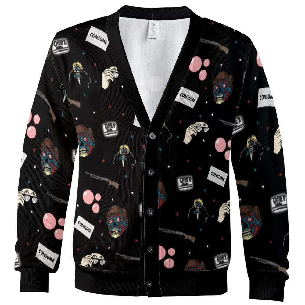 Consume They Live Patterns Cardigan - 2