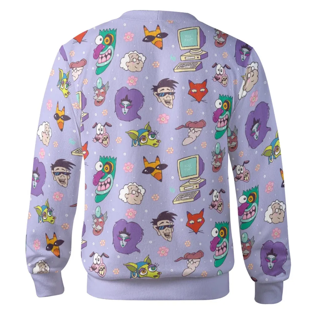 Courage the Cowardly Dog Characters Pattern Cardigan - 3