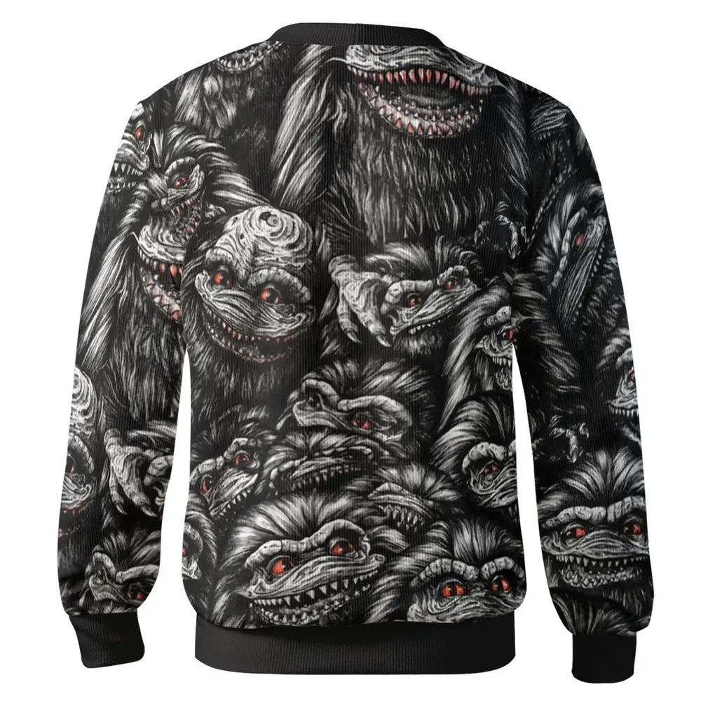 Critters Pattern Halloween Cardigan - 3