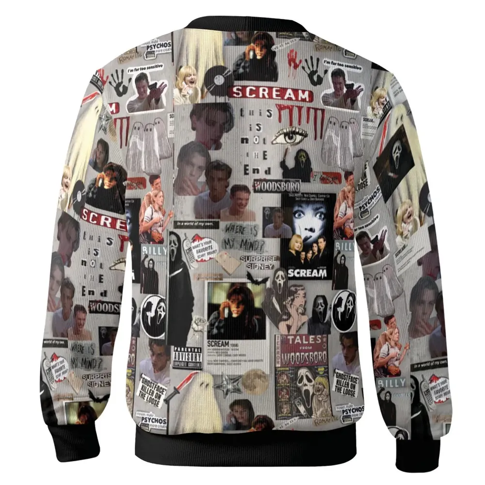 Crime Scene Scream Aesthetic Pattern Cardigan - 3