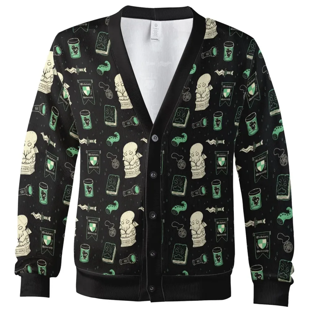 Cthulhu H.P Lovecraft Miskatonic University Cardigan - 2
