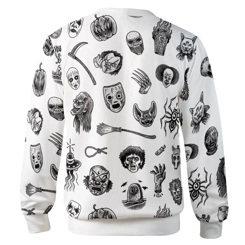 Cult Horror Characters Cryptkeeper Beetlejuice Chucky Fears of a clown Cardigan - 3