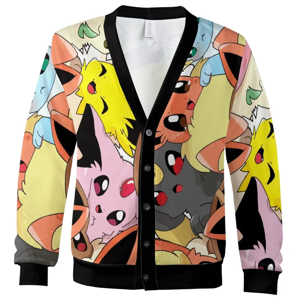 Cute Eevee Evolution Pokemon Cardigan - 2