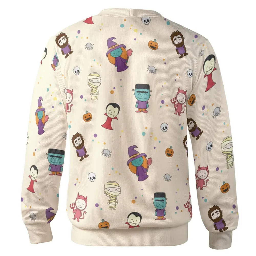 Cute Halloween Characters Pattern Cardigan - 3
