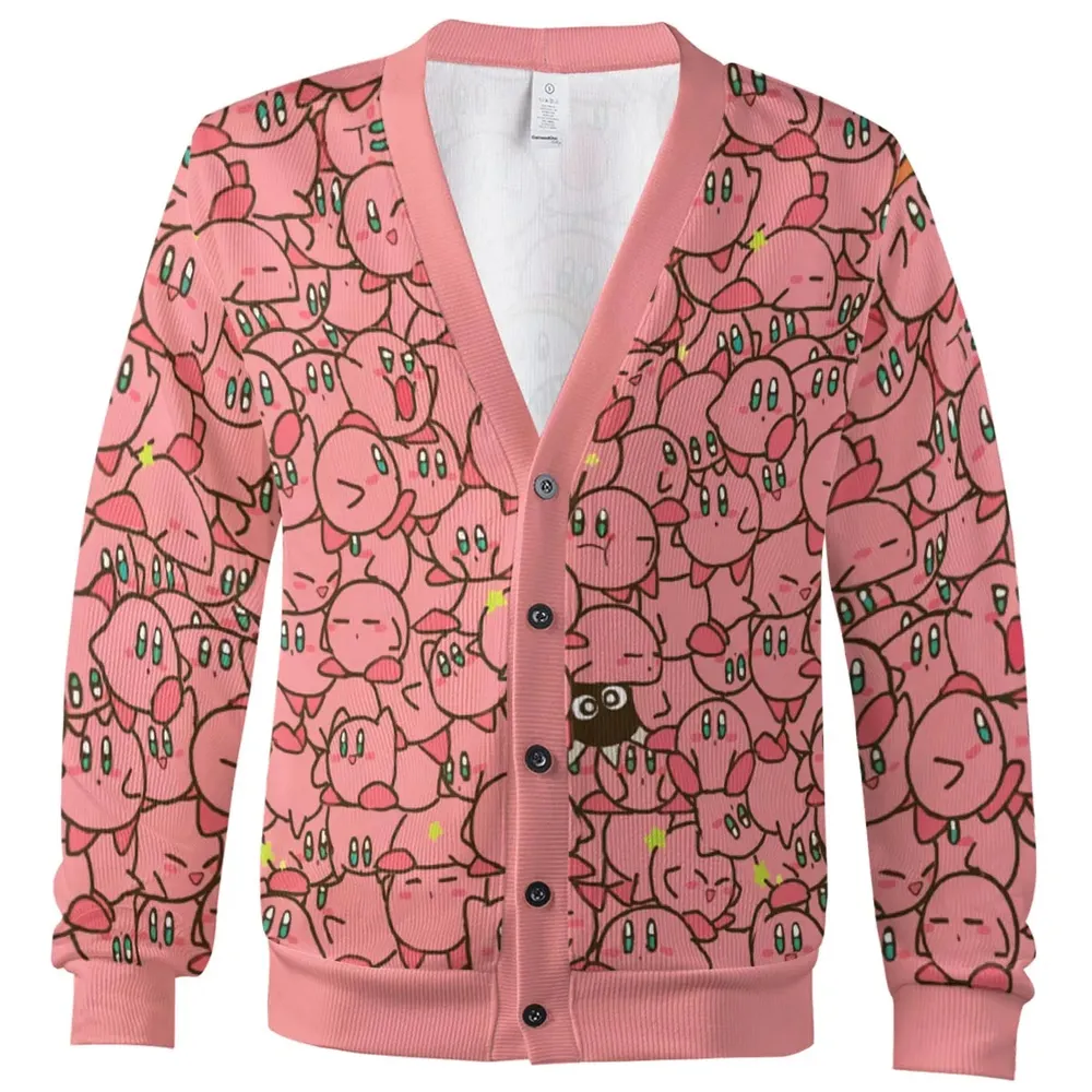 Cute Kirby Waddle Doo Bandana Waddle Dee Meta Knight Kirby's Characters Cardigan - 2