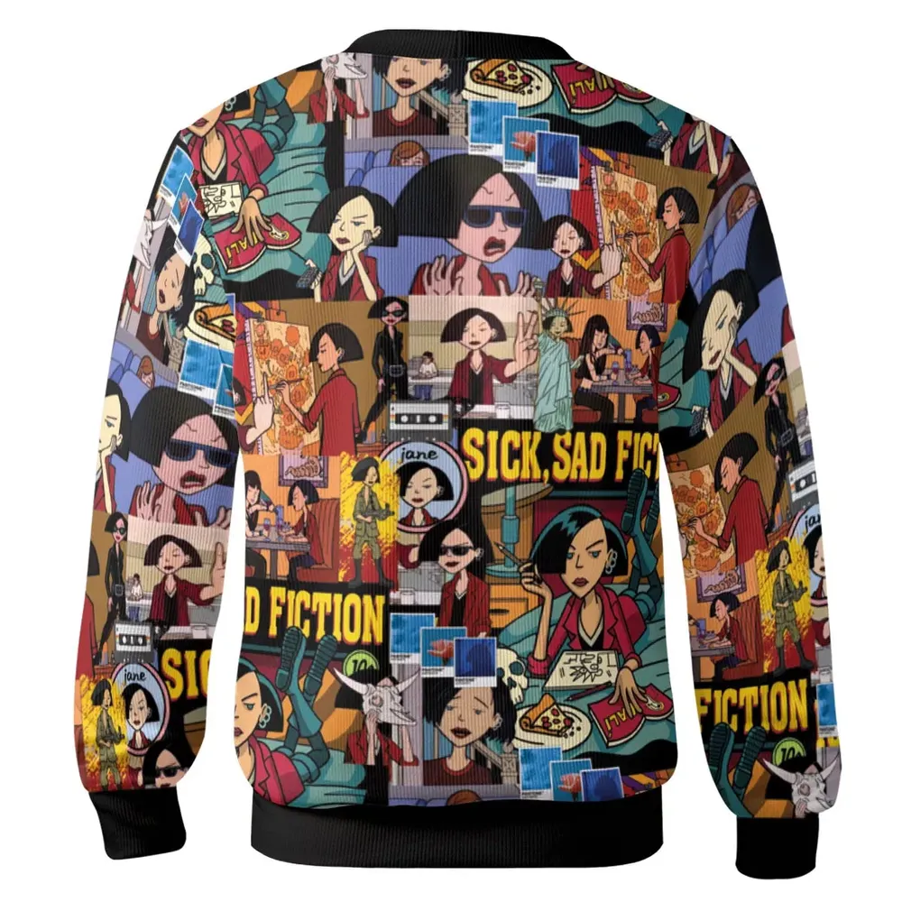 Daria Sick Sad Fiction Pattern Cardigan - 3