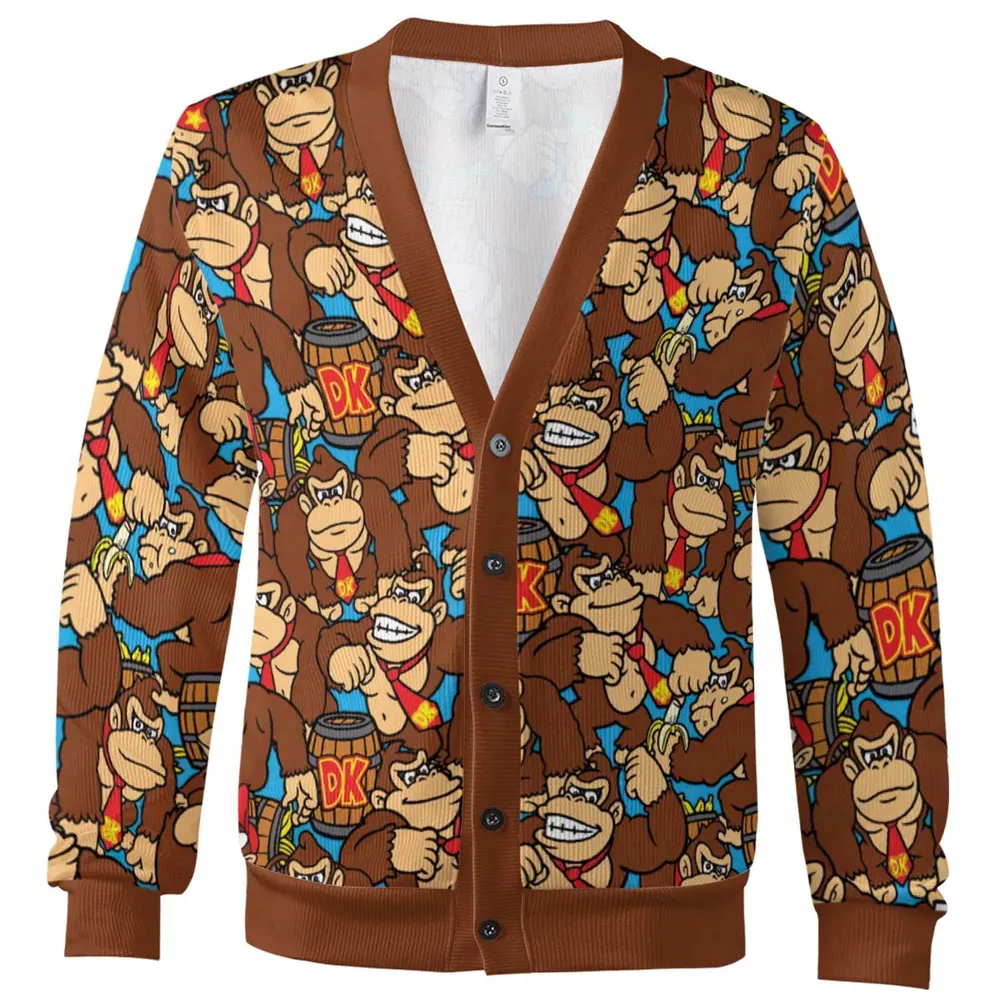 Donkey Kong Pattern Cardigan - 2
