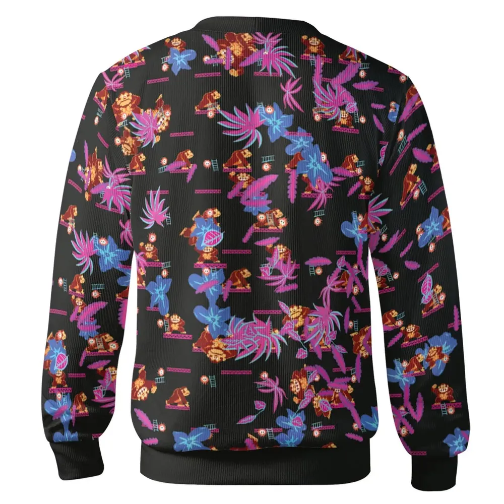 Donkey Kong Pattern Nintendo Video Games Cardigan - 3