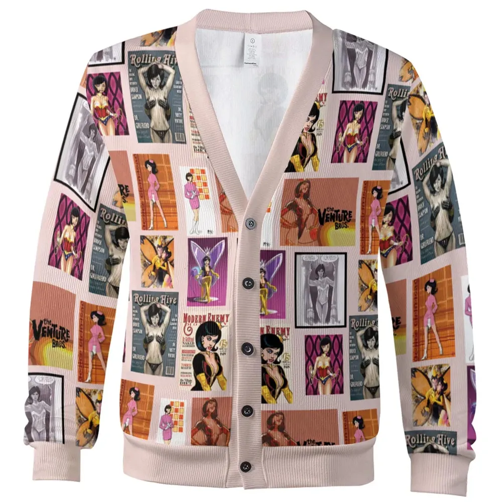 Dr. Mrs. The Monarch The Venture Bros. Magazine Poses Cardigan - 2
