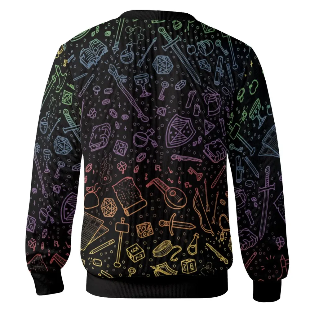 DnD Tabletop RPG Pattern Cardigan - 3