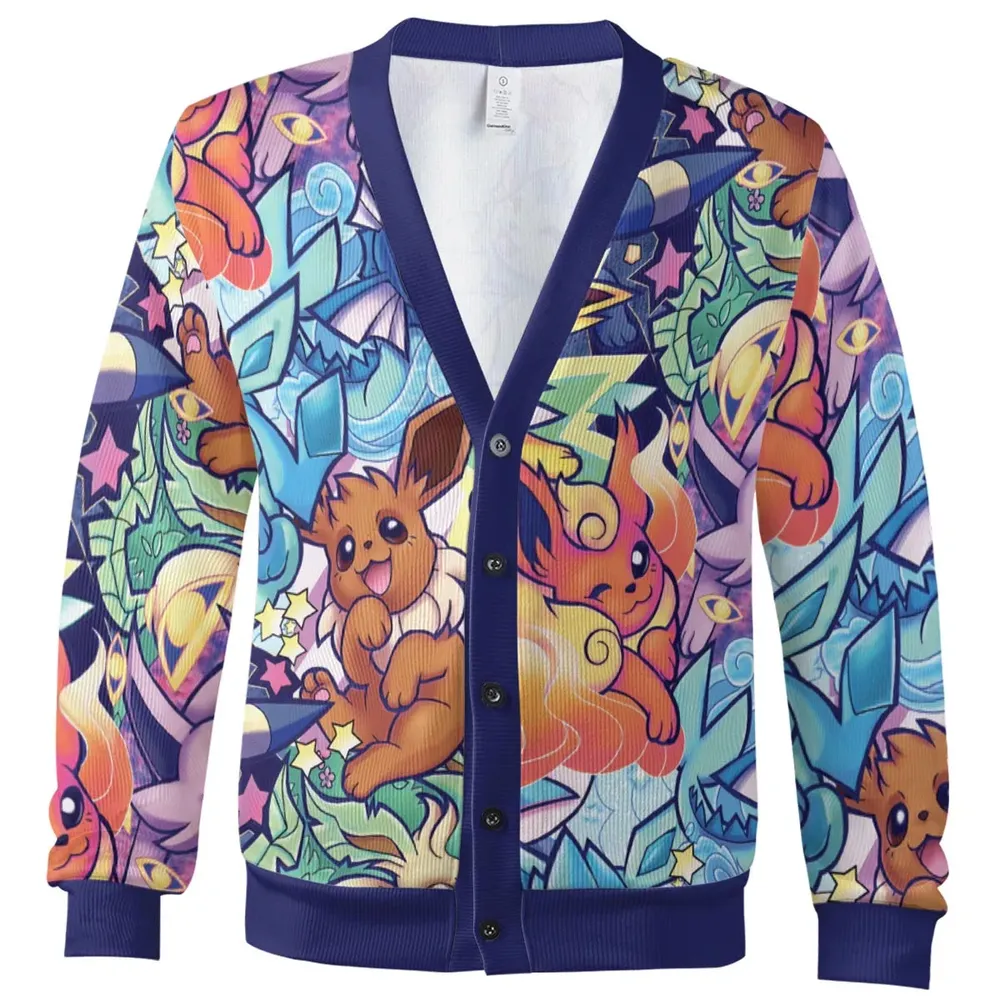 Evolutionary line of Eevee Pokemon Cardigan - 2