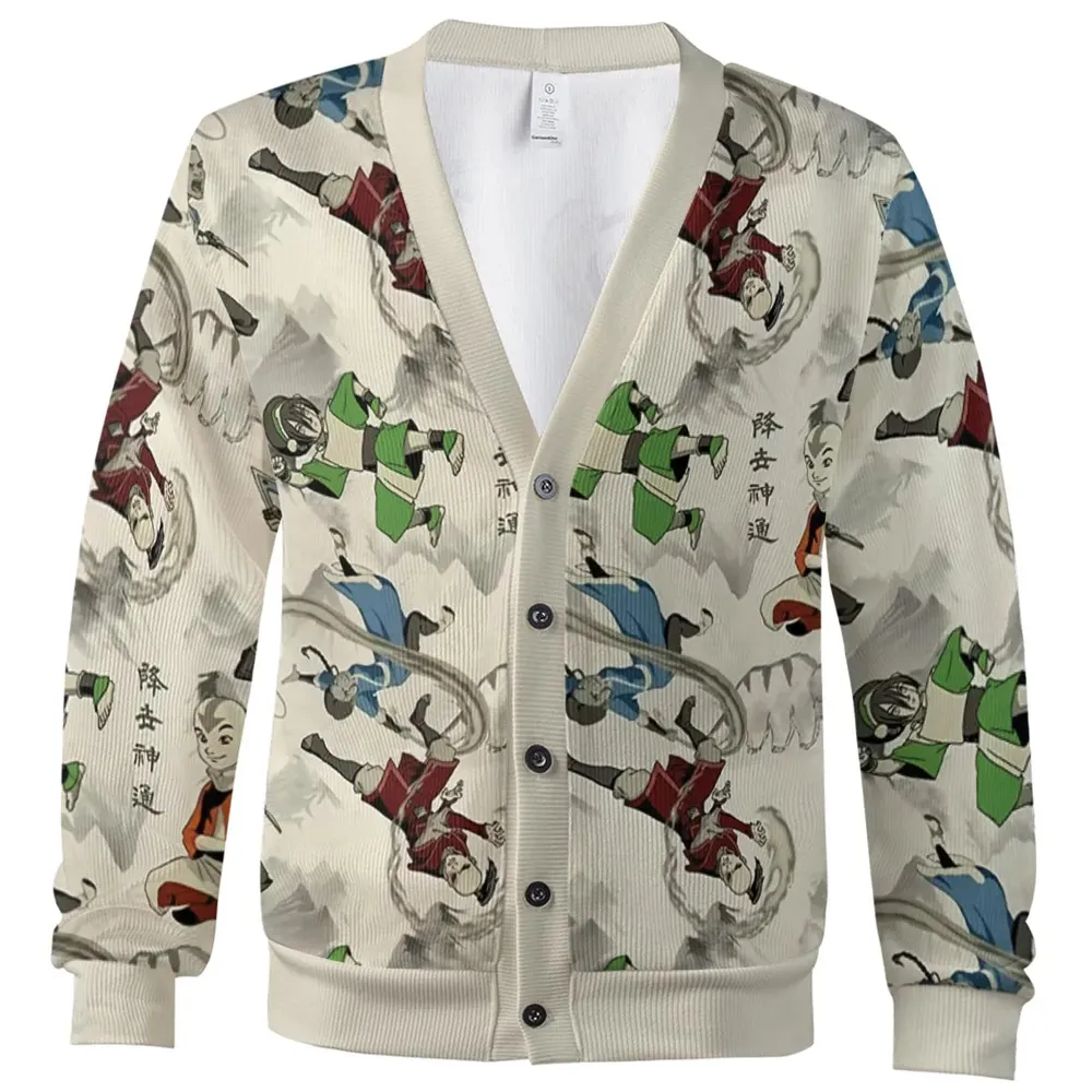 Aang Katara Toph Beifong Sokka Avatar The Last Airbender Cardigan - 2