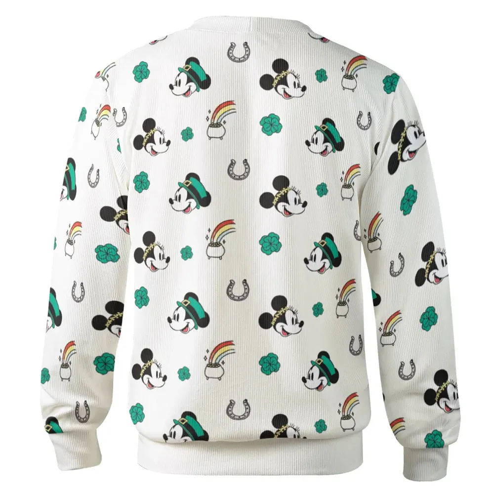 Mickey and Minnie St. Patrick's Day Pattern Cardigan - 3