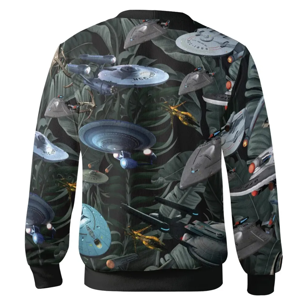 Star Trek Spaceship Pattern Cardigan - 3