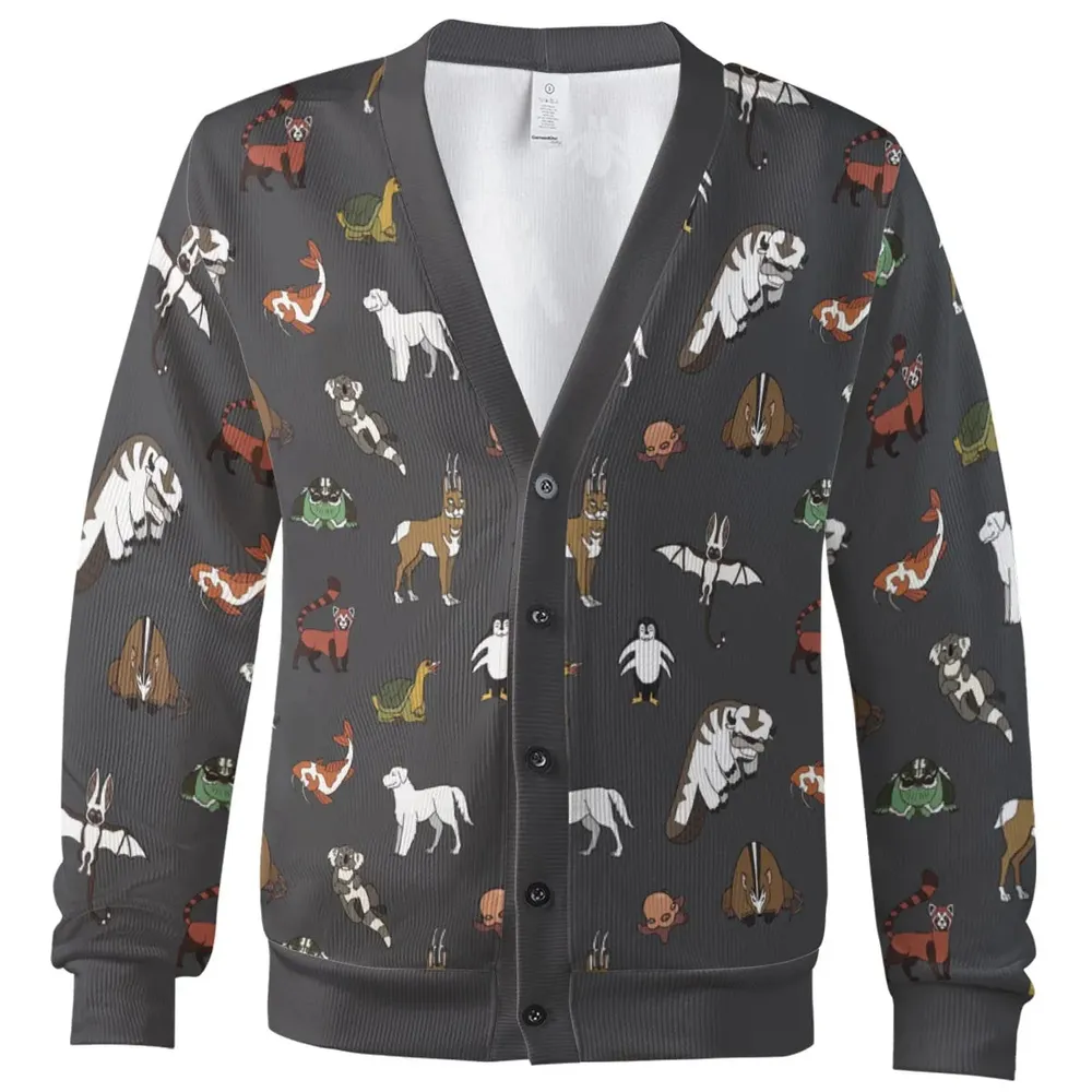Menagerie Appa Sky Bison Momo Naga Pabu Avartar The Last Airbender Cardigan - 2