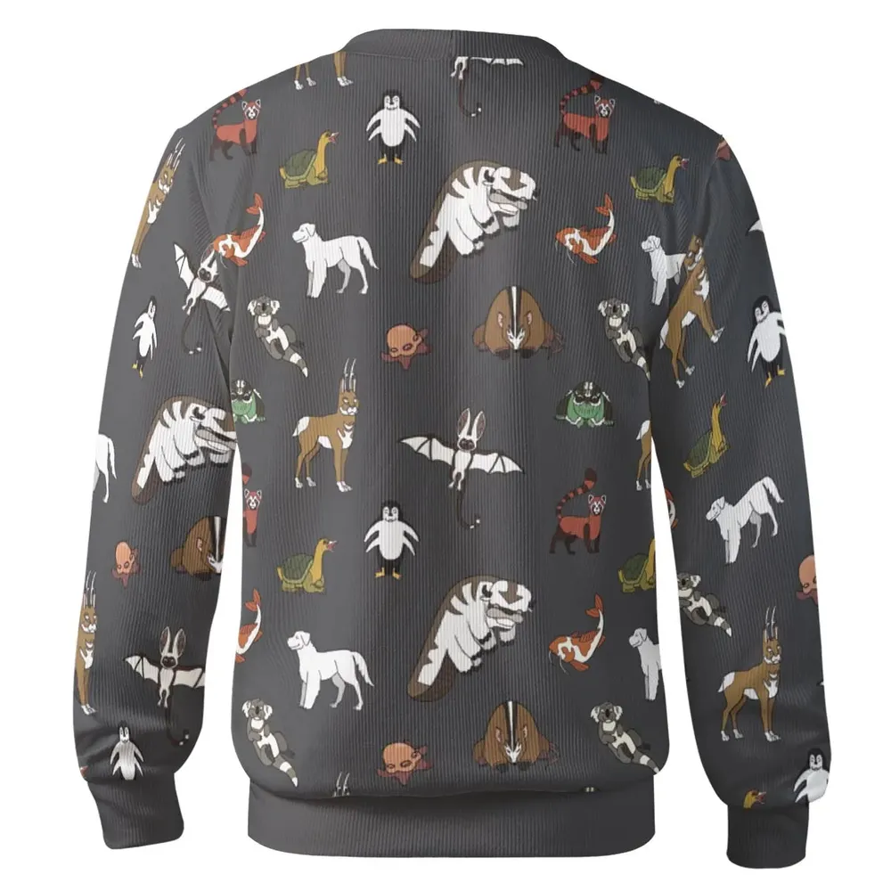 Menagerie Appa Sky Bison Momo Naga Pabu Avartar The Last Airbender Cardigan - 3