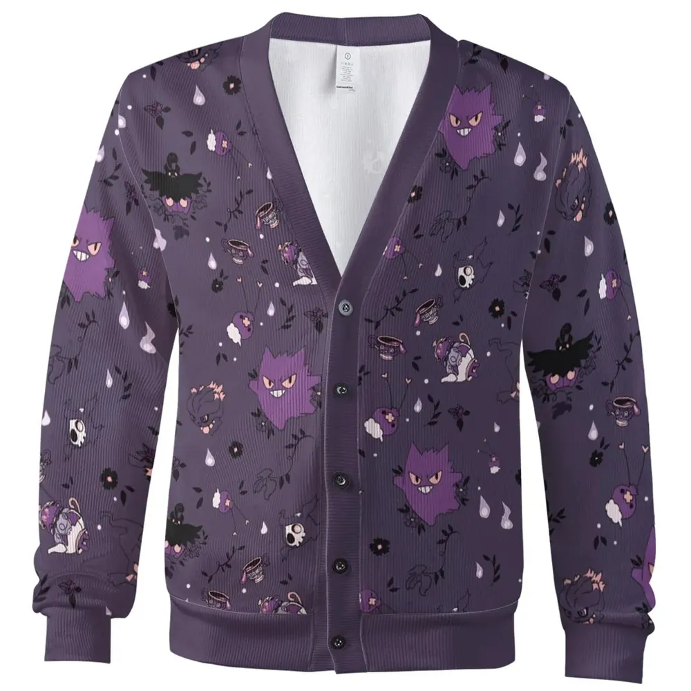 Pokemon Ghost-typen Gengar Banette Litwick Mismagius Cardigan - 2