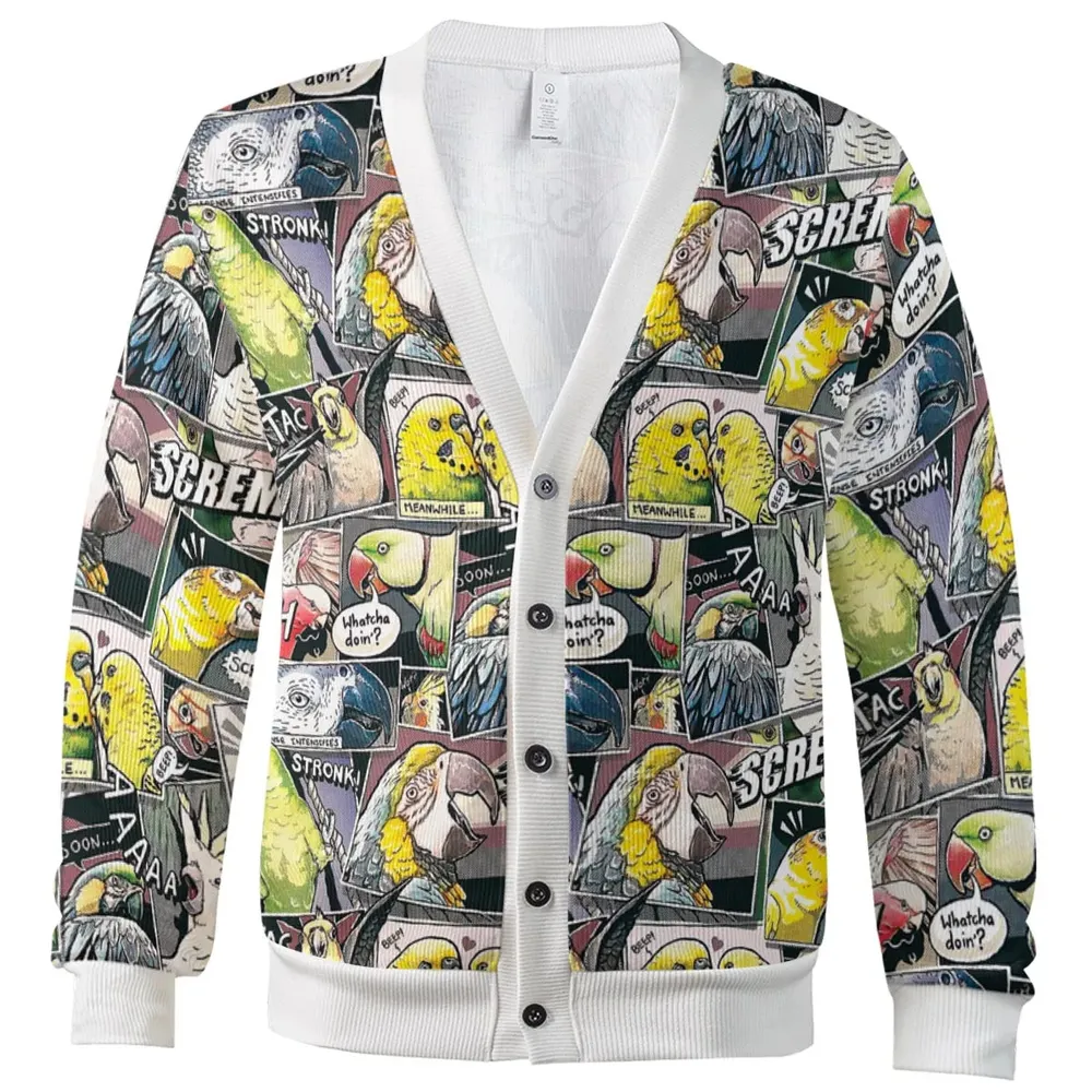 Parrots ComicStyle Cardigan - 2