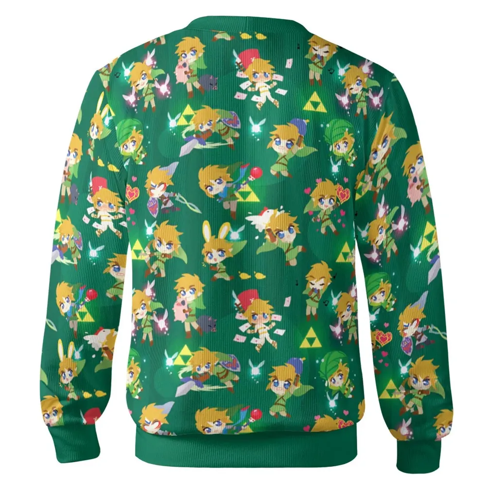 Cute Link Posing The Legend Of Zelda Cardigan - 3