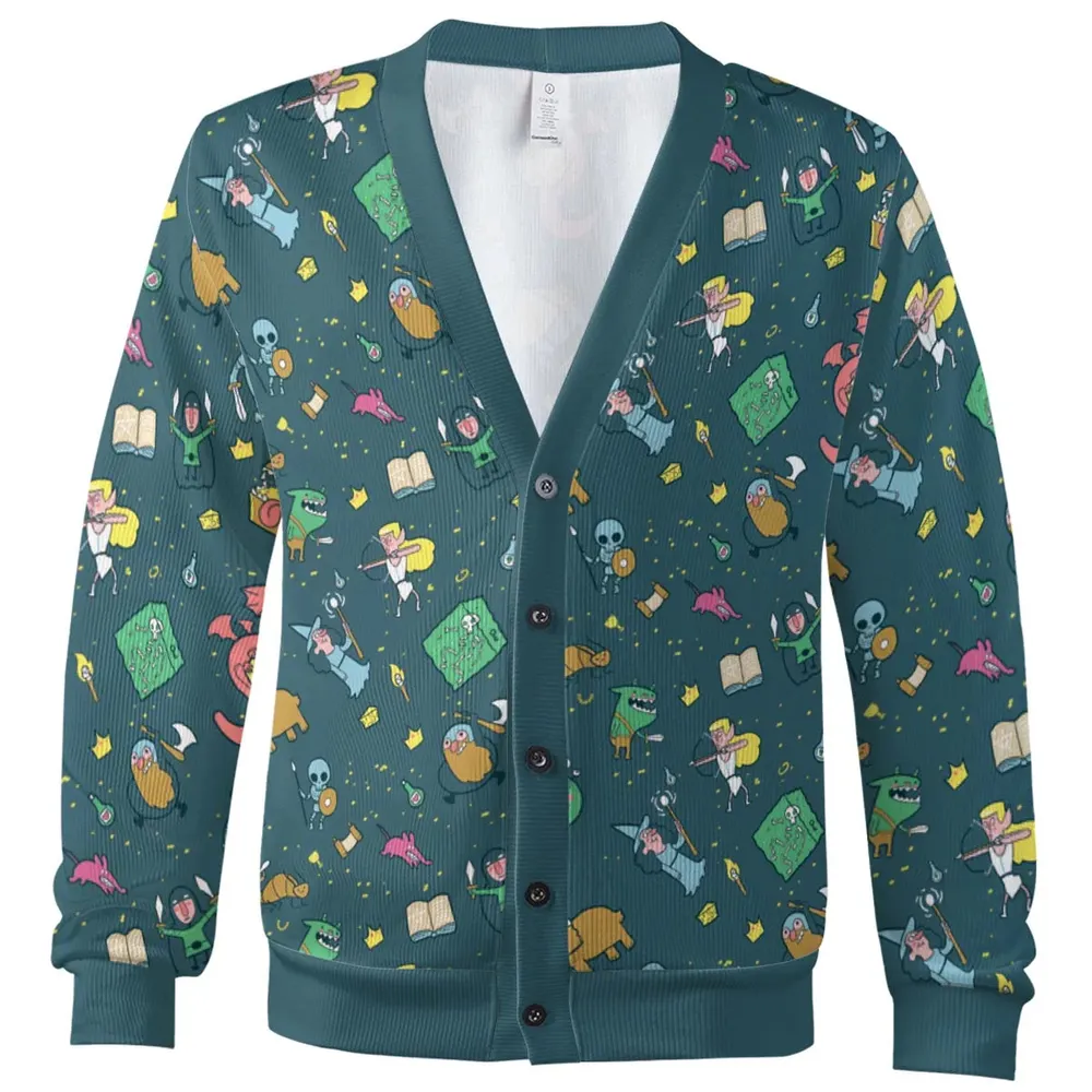 Cute Doodle Dungeons Cardigan - 2