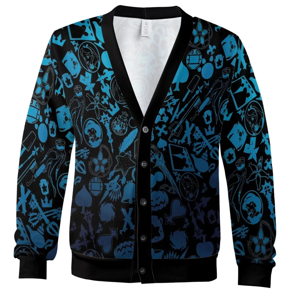 Blue Key Heart Kingdom Hearts Cardigan - 2