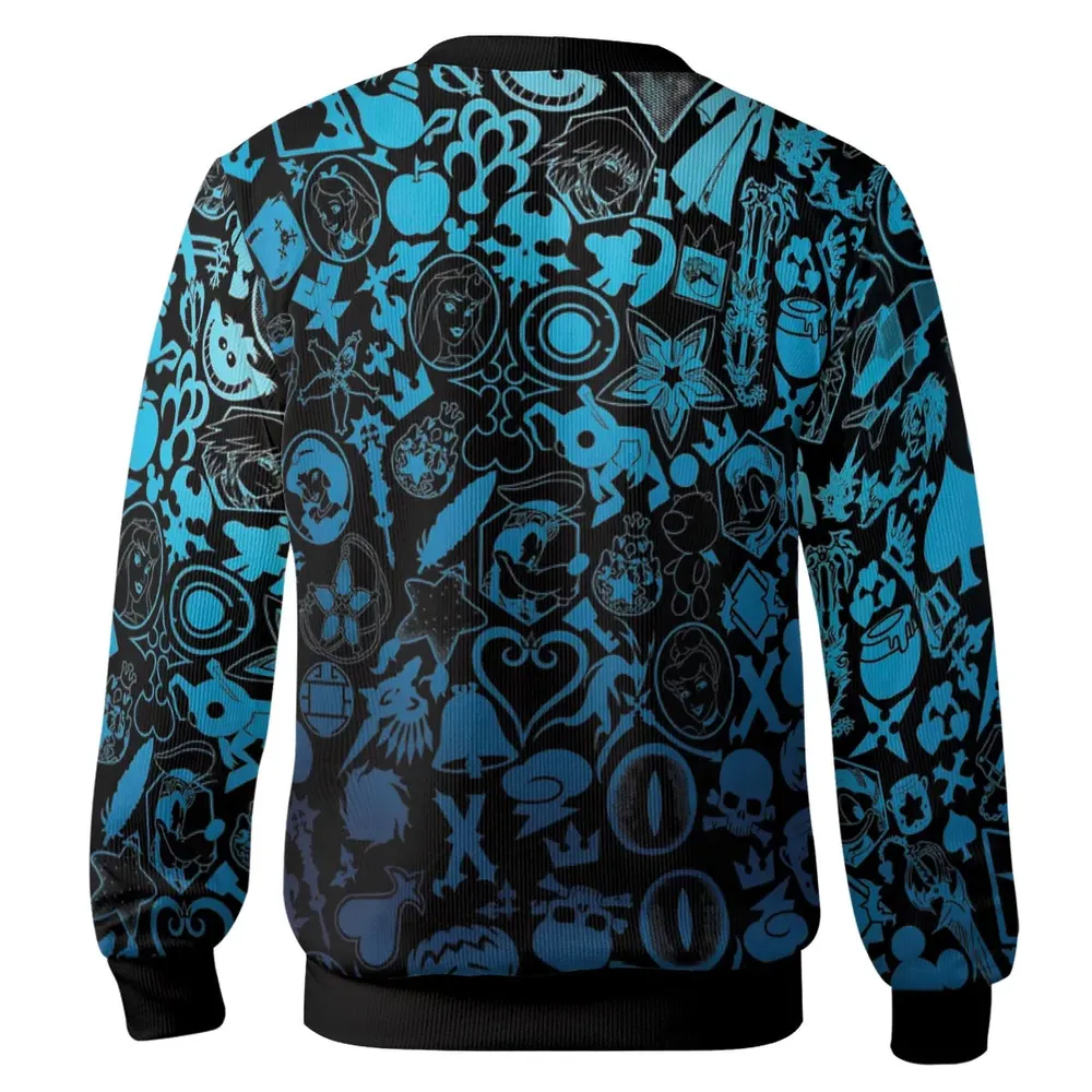 Blue Key Heart Kingdom Hearts Cardigan - 3
