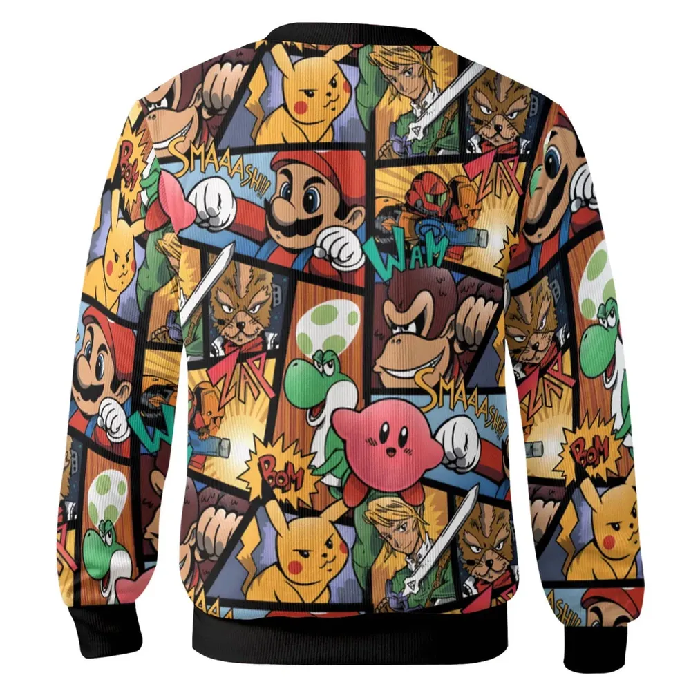 Super Smash Bros Characters Pattern Hawaiian Cardigan - 3