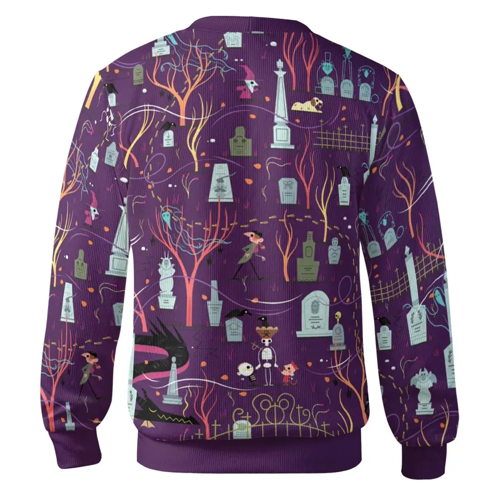 Nostalgic 80s 90s Spooky Scene Cardigan - 3