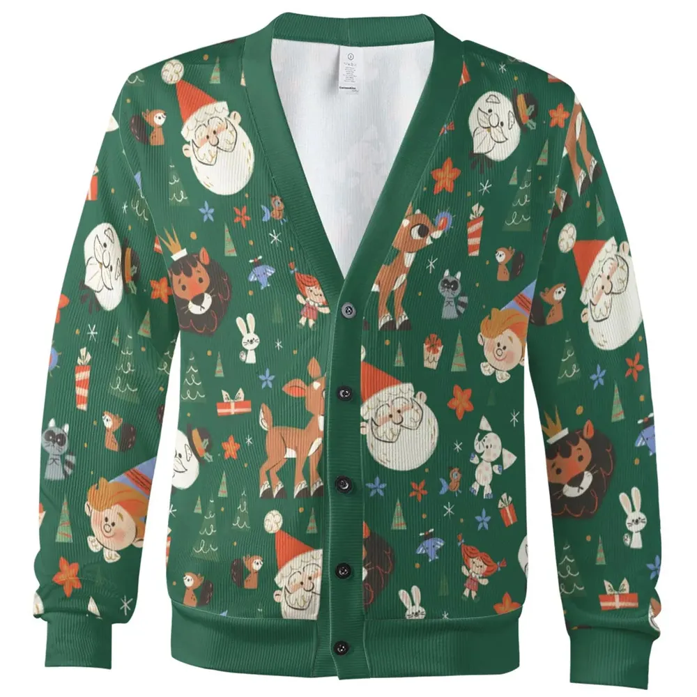 Rudolph The Red Nosed Reindeer Characters Cardigan - 2