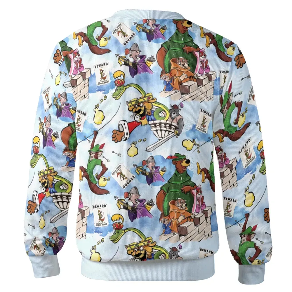 Robin Hood Characters Pattern Cardigan - 3
