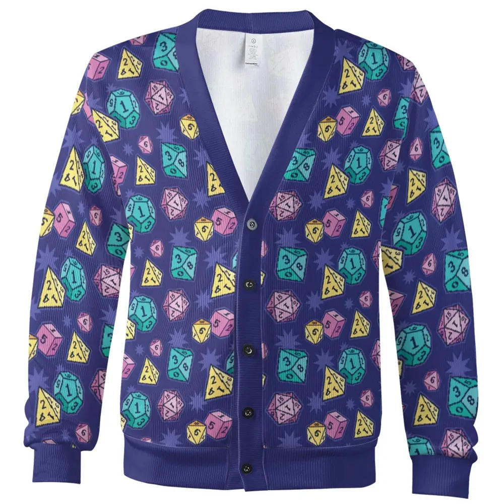 Pixel Dice DnD Cardigan - 2