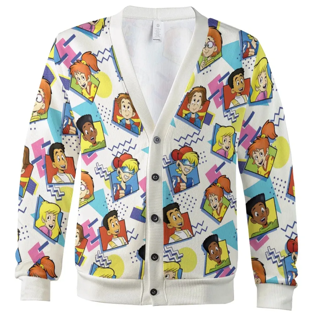 90s Pattern and Kids Club Cardigan - 2