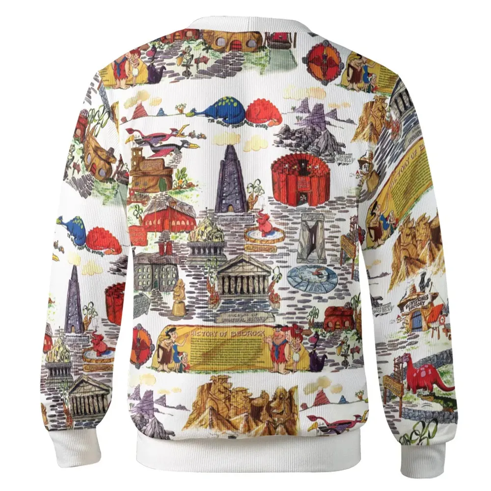 History Of Bedrock Flintstones Cardigan - 3