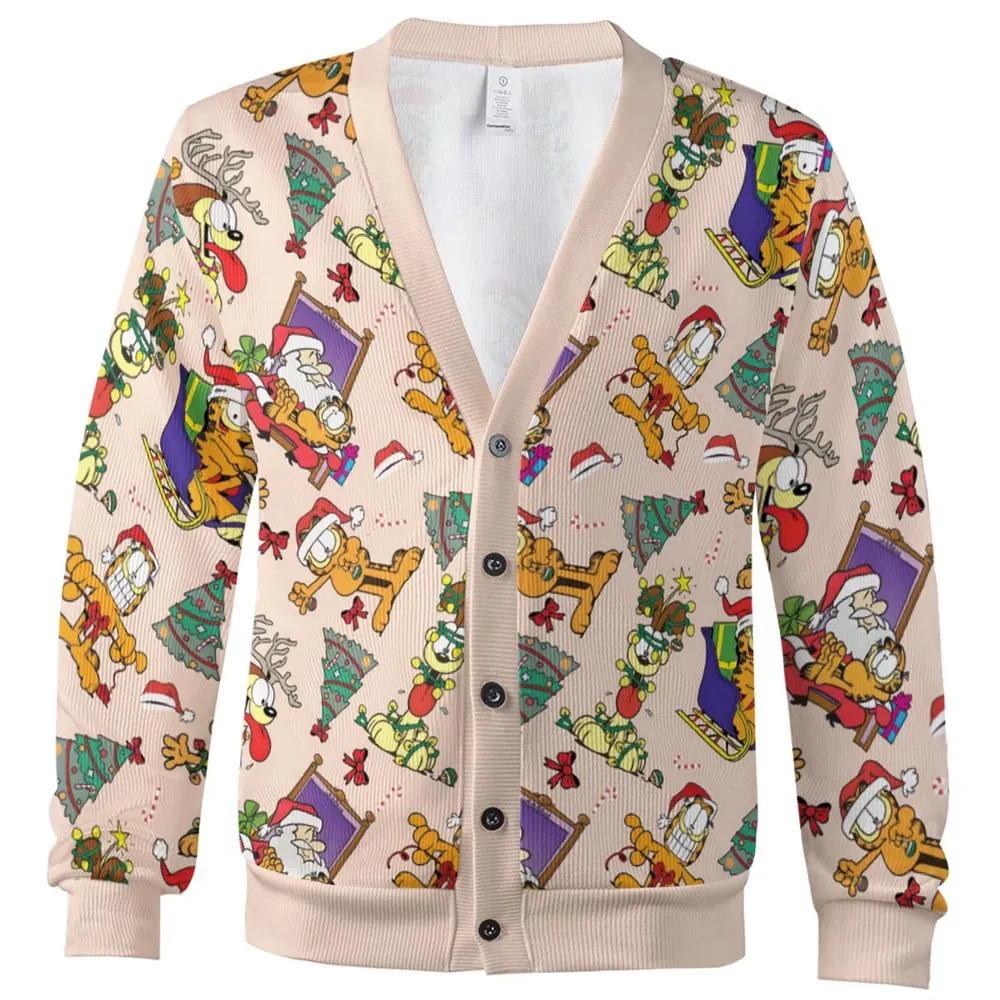 Garfield And Odie Christmas Sleigh Cardigan - 2