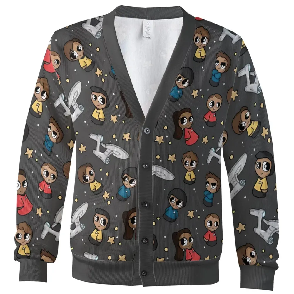 Cute Space Star Trek Cardigan - 2