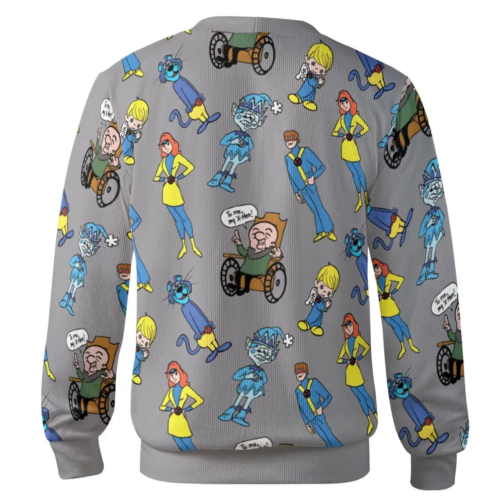 70s Saturday Morning Superhero Cartoon Cardigan - 3