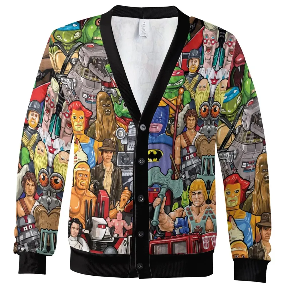 The Best Obscure 80s Toy Lines Cardigan - 2