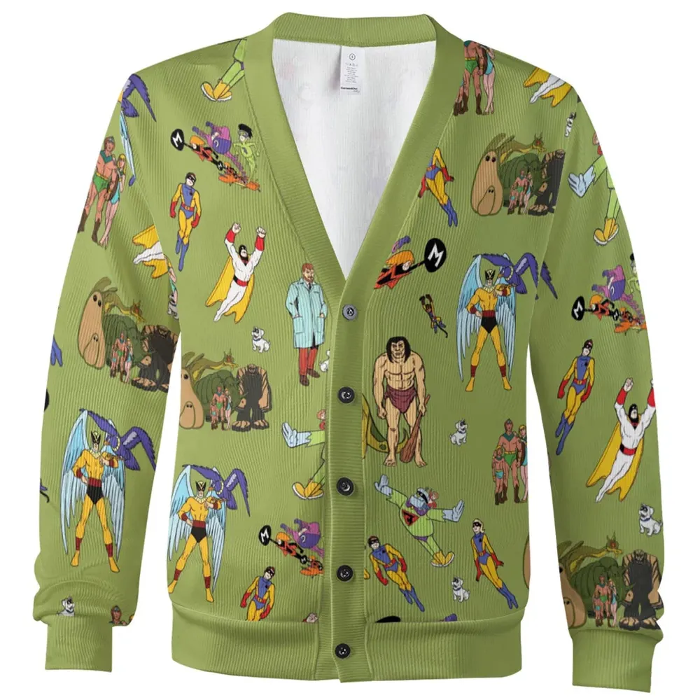 60s Vintage Characters Cardigan - 2