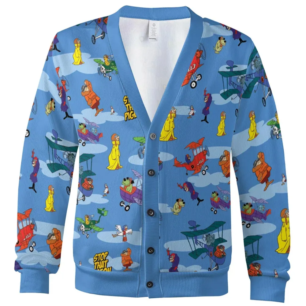 Stop That Pigeon Dastardly and Muttley in Their Flying Machines Cardigan - 2