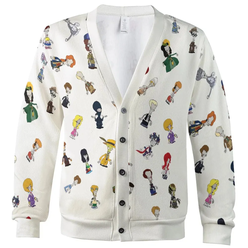 Roger persona Pop culture American Dad Cardigan - 2