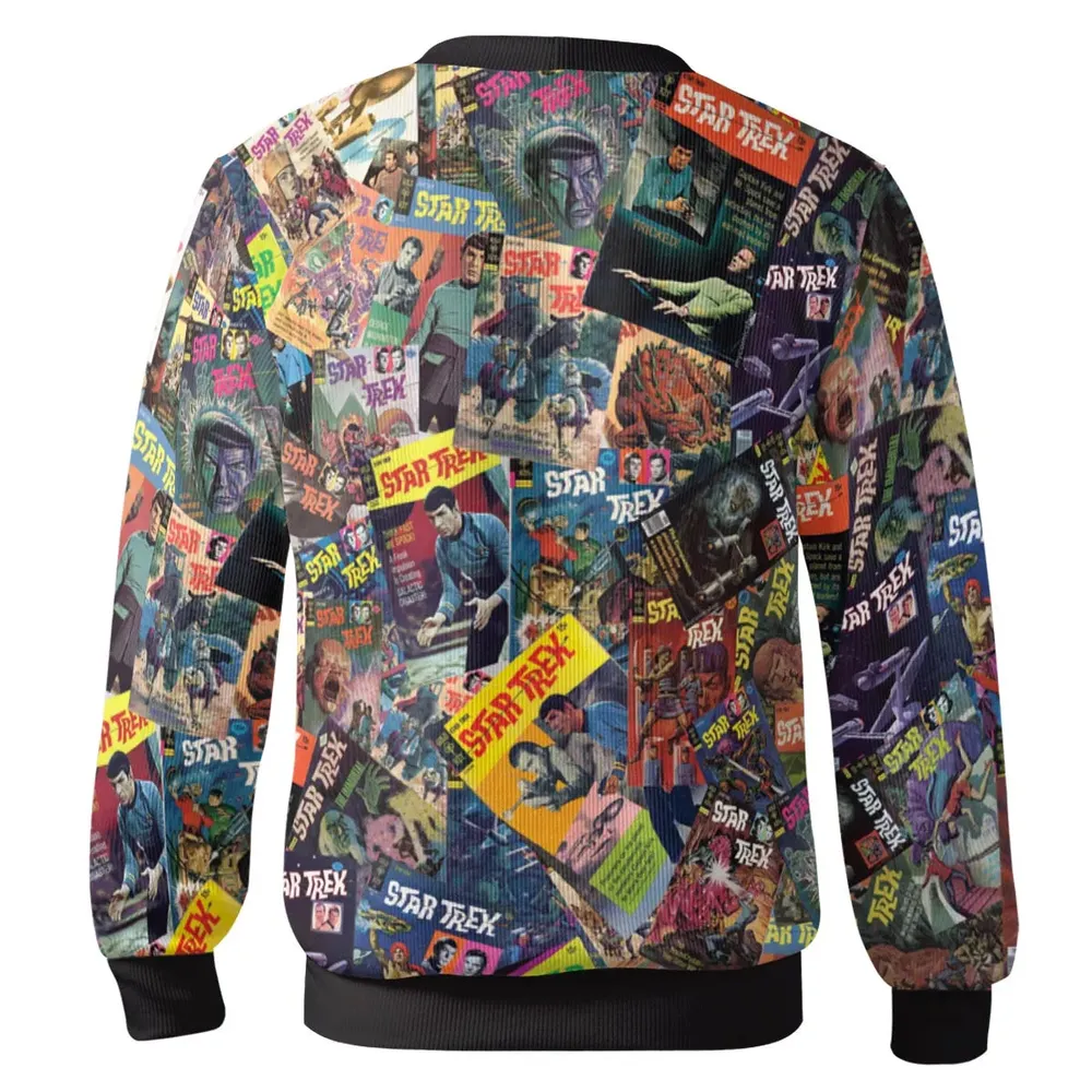 Vintage 1970s Star Trek Comic Books Collage Cardigan - 3