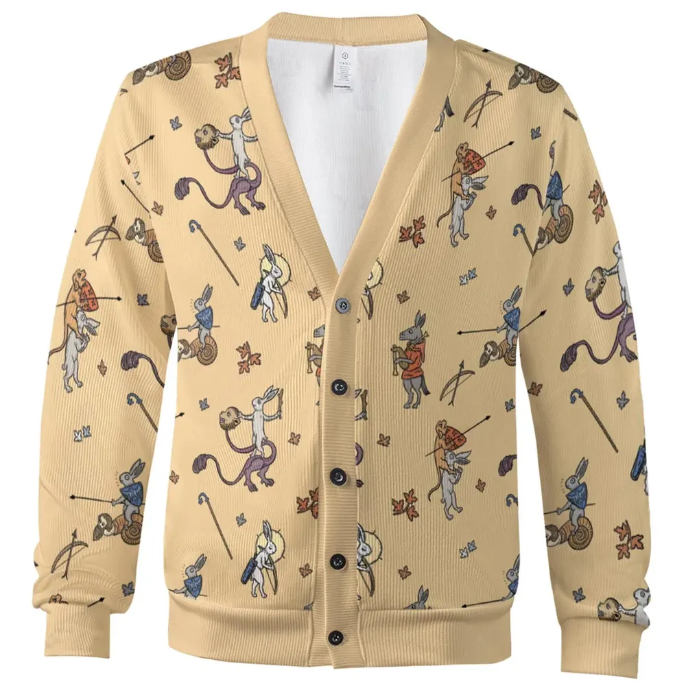 The Medieval Marginalia Killer Rabbit Monty Python Cardigan - 2