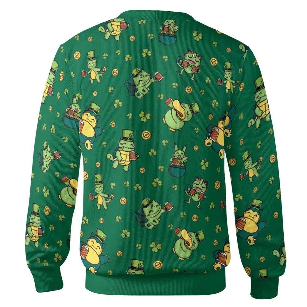 Happy St. Patrick day Pokemon Green Cardigan - 3