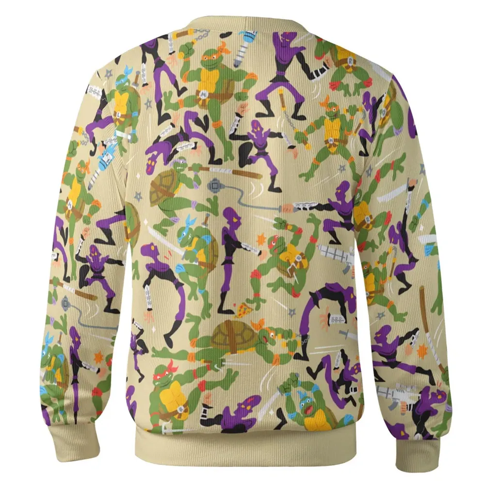 Green and Purple Battle TMNT Cardigan - 3