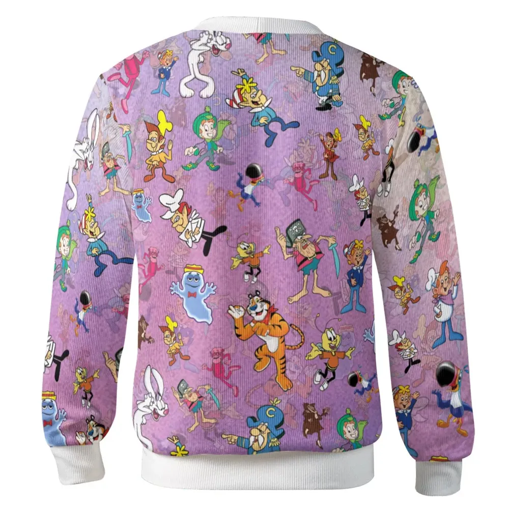 80s 90s Commercial Cereal Mascots Cardigan - 3