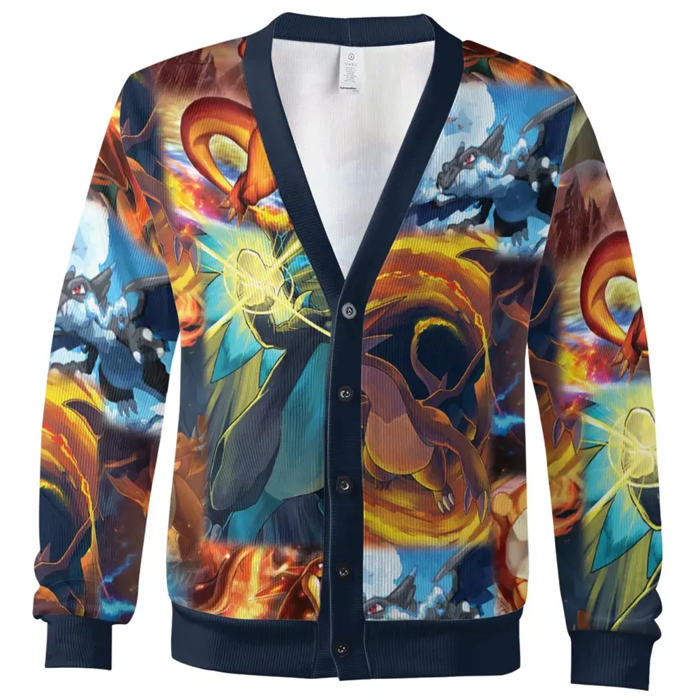 Charizard Ice Fire Dragon Combat Cardigan - 2
