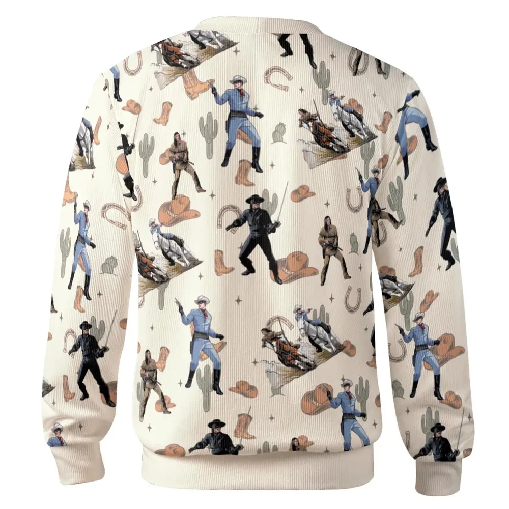 Old Western The Lone Ranger Zorro Tarzan Cardigan - 3