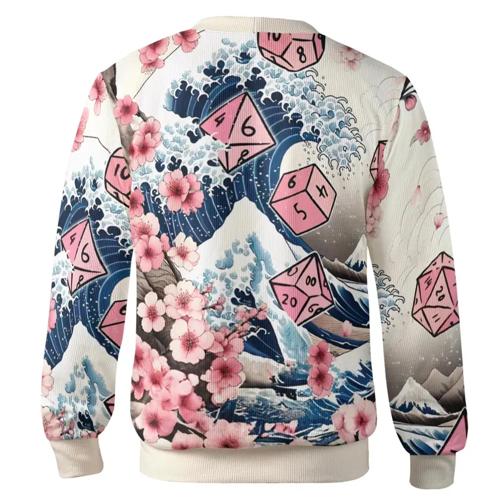Pink Flower Dice DnD Cardigan - 3